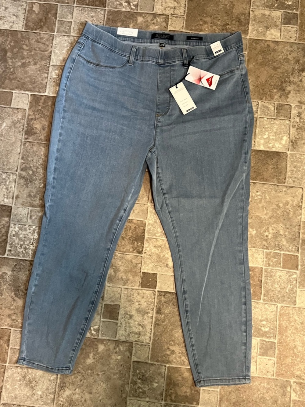 NWT 22W Judy Blue Light Blue Pull On Skinny Jeans